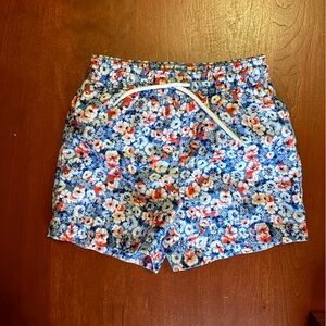 Janie and Jack Floral Swim Shorts 12-18M